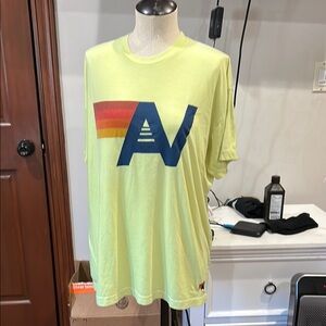 XL Aviator Nation- Yellow Graphic T-Shirt